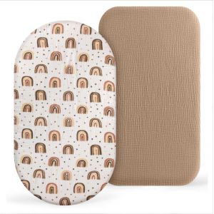 Draps De Berceau, Housse De Lit Bébé 2 Pièces, Protection De Matelas Pour Barrière De Bébé, 100% Coton Pur Doux Microfibre - Neuf