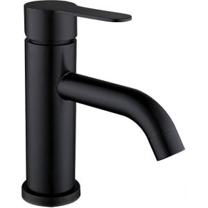 Robinet mitigeur de lavabo en acier inoxydable noir pour eau chaude et froide dans les cuisines et les salles de bains - Neuf