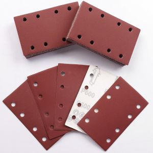 50 Pièces Feuilles Abrasives,80x133mm Papier a Poncer 600 Grains Papier Abrasif pour Bosch Ponceuse Vibrante Polir et Enlever La Rouille - Neuf