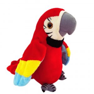 Perroquet parlant répète ce que vous dites Jouet animal en peluche Perroquet électronique pour enfants Cadeau-rouge - Neuf