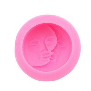 Lune & Soleil Visage Bougie Silicone Moule Bricolage Savon &Agrave; La Main Bougie Bijoux Artisanat Bougie Moule Bougie Fabrication Fournitures Artisanat Cadeau - Neuf