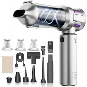 lbgwp60-Aspirateur À Main Sans Fil - 16000Pa Mini Aspirateur Voiture Puissant Avec Moteur Sans - Rechargeable - Portable Et Petit - Fonction Souffleur & Gonfleur - Pour Maison Poils D'Animaux - Neuf