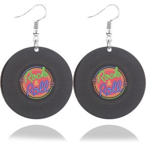 Kal-Boucles D'oreilles De Carnaval Femme, Boucles D'oreilles Néon Femme Année 80 Rétro Boucle Doreille Cassette Pour Accessoires De Fête De Carnaval Des Années 70, 80, 90 - Neuf