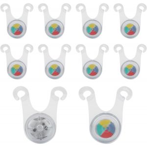 10pcs Guirlande Lumineuse En Silicone Pour Tente De Camping,35x60mm/1,4x2,4 Po Lampe Suspendue En Corde De Camping Guirlande Lumi&egrave;res D'avertissement Pour Tente De Camping &Agrave; Led (Color&eacute;) - Neuf