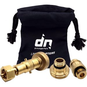 MEVRONISSHOP-LPG GPL Lot d'adaptateurs de recharge pour bouteille de gaz M22 pour toutes les r&eacute;gions europ&eacute;ennes ACME DISH EURONOZZLE BAYONET avec sac - Neuf