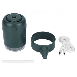 Hjlian Mini Humidificateur D'air Pour Voiture 120 Ml, Diffuseur De Brume Usb Avec Veilleuse Pour Chambre De Bebe, Voiture, Bureau, Vert - Neuf