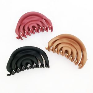 Promotion ! Pince Cheveux 'coloriage' Marron Caf&eacute; - 95x50 Mm - Neuf