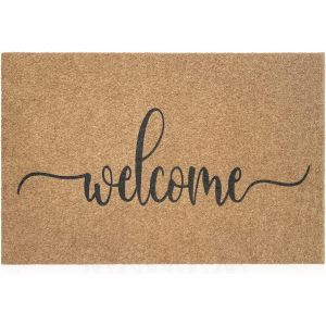 Paillasson De Bienvenue Antidérapant Facile À Nettoyer - Super Absorbant - Pour Entrée,Terrasse,Zones À Fort Trafic - Marron - Neuf