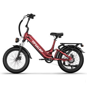 V&eacute;lo &Eacute;lectrique Tifgalop Xc20, Batterie Samsung 48 V 20 Ah, Gros Pneu, Rouge - Neuf