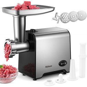 Chenquansarl-Hachoir Viandes Électrique, 3 En 1 Hachoir À Viande Avec 3 Plaques De Broyage En Acier Inoxydable, Accessoire De Kubbe Et De Saucisse, Pour Un Broyage Rapide, 1500w - Neuf