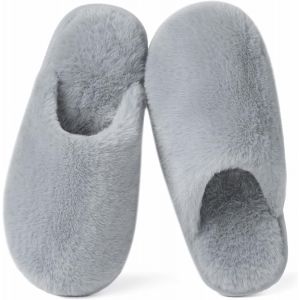 Kalanka-Chaussons Femme Homme Hiver Pantoufles Fourrés Chaud Confortable Antidérapants Souples Cozy Peluche Doublure Maison Douce - Neuf