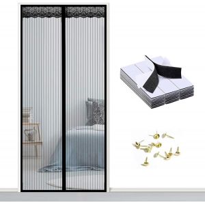 Moustiquaire Magnétique Pour Portes, Magnétique Moustiquaire Pour Porte, Moustiquaire Noire, 90x210 Cm, Convient Aux Balcons, Caves, Chambres Et Portes Coulissantes - Neuf