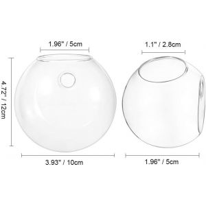 Jardini&egrave;res Suspendues en Verre 4 Pcs Forme Sph&eacute;rique Pots De Plantes Terrarium R&eacute;cipient Vase avec 4,24 Oz Pierres Color&eacute;es Int&eacute;rieur Ext&eacute;rieur pour La Maison Jardin Bureau Mariage - Neuf