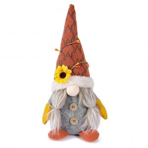 Hjlian Nain De Jardin En Peluche Mignon, Tournesol D'automne, Debout, Poupee Sans Visage, Decoration De La Maison, Festival Des Recoltes - Neuf