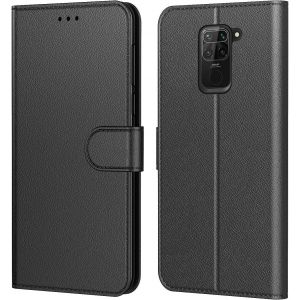 Kal-Etui Coque Pour Xiaomi Redmi Note 9,Plusieurs Couleurs Disponible,Protection Etui Housse Premium En Cuir Pu,Fermeture Magnétique Pour (Redmi Note 9 (6,53 Pouces), Book Noir) - Neuf