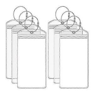 10 Pcs Cruise Luggage Tag Holders avec fermeture éclair Steel S,Cruise Essentials Clear Waterproof Luggage Tags pour les accessoires de vacances de voyage Princess Cr - Neuf