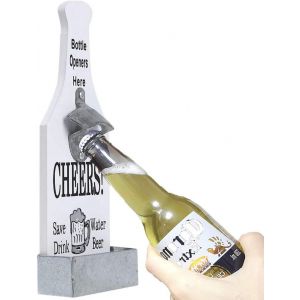 Fixé Au Mur Tire-Bouchon Ouvre-Bouteille, Ouvre-Boîte Manuel, Cuisine Multifonction Outil (Blanc) - Neuf