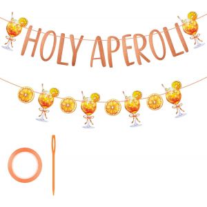 Cmjaagur-Aperol Lot De 2 Guirlandes D&eacute;coratives Orange &Agrave; Paillettes - D&eacute;coration Murale &Agrave; Suspendre - Banni&egrave;re D'anniversaire - D&eacute;coration Pour F&ecirc;te D'&eacute;t&eacute;, F&ecirc;te Sur La Plage, Carnaval, No&euml;l[M930] - Neuf