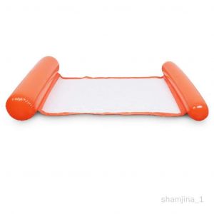 Gonflable Piscine Flotteur Hamac de Natation Radeau de Flottant de inclinable Tapis de Chaise Longue Portable Flotteur Pliable Orange - Neuf