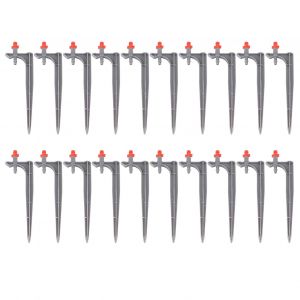 20 Pcs/Sac Goutteur D'irrigation avec Insert De Sol Goutte &agrave; Goutte D'irrigation D'arbre Fruitier &Eacute;metteurs pour Jardinage360 Degr&eacute;s (Rouge) - Neuf