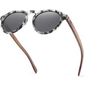Lunettes De Soleil En Bois Polarisées,Lunettes De Soleil Polarisées Pour Hommes Et Femmes, Lunettes De Soleil Uv400/Le Cadre Des Lunettes Est En Bois De Noyer -Cn8048 - Neuf