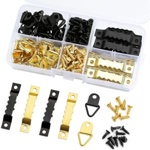 MAAS-Crochet pour Cadre Photo 100 Pi&egrave;ces Crochets en M&eacute;tal pour Cadre Ensemble de Picture Hangers Cintre pour Cadres pour Photos Suspendues de Maison et Bureau - Neuf