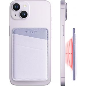 CAUC-Portefeuille Magsafe Compatible avec S&eacute;rie iPhone 15/14/13/12, Porte-Cartes RFID Lycra Extensible avec Aimant MagSafe - Neuf