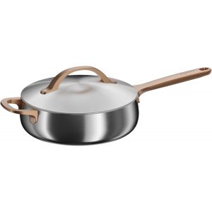 Subzonal-Home Po&ecirc;le Saut&eacute; Rose Gold (24cm) &iquest; Po&ecirc;le Saut&eacute; &iquest; Casserole En Acier Inoxydable Avec Couvercle &iquest; Convient &Agrave; Toutes Les Plaques, Y Compris Induction &iquest; R&eacute;sistant Au Four - Neuf