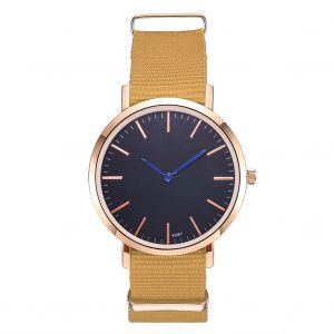 Montre A Quartz Zhoulianfa 2018, Nouvelle Collection Coreenne Pour Homme Et Femme, Bracelet En Toile De Nylon, Jaune K087-Me4 - Neuf