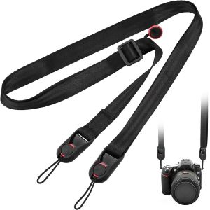 Sangle pour Appareil Photo Ensemble Bandoulière et Dragonne Courroie Lavable Laniere Longueur réglable de 45 à 152 cm,Pour appareil photo reflex numérique Canon Sony - Neuf