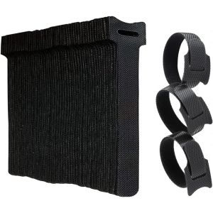 CHECARZHN--NO1-Lot De 100 Sangles De Câble Auto-Agrippantes Réglables Pour La Gestion Des Câbles - 15 X 1,2 Cm - Noir - Neuf