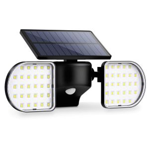 Ip65 Projecteur Led Ext&eacute;rieur Avec Panneau Solaire Led Ext&eacute;rieur Avec D&eacute;tecteur De Mouvement 2 200 Mah 360 &deg; R&eacute;glable Lumi&egrave;res Solaires Ext&eacute;rieures Pour Jardin Mural - Neuf