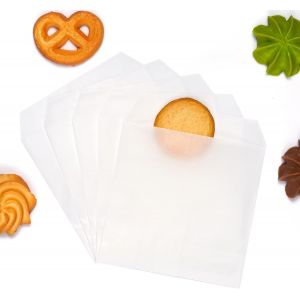 Blanc Plat Carré Papier Cristal Enveloppe De Sac 4"" X 4"" (10 X 10,2cm) Paquet De 100 - Cookies Pièces Confettis Confettis Artisanat Pétales - Neuf