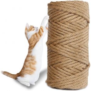 Subzonal-Corde Sisal Arbre &Agrave; Chat 6 Mm X 50 M,Corde Griffoir Chat,Corde En Chanvre Naturel,Corde D&eacute;coration,Corde Arbre &Agrave; Chat Rechange,Corde Bricolage,Corde Jardin,Ficelle Arbre &Agrave; Chat Pour Pilier - Neuf