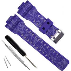 My Time Olibopo Natural Resin Replacement Watch Band Strap For Casio Mens G-Shock Gd120/Ga-100/Ga-110/Ga-100c - Neuf