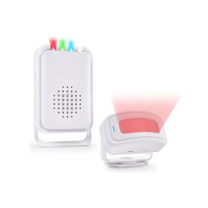 Alarme sans fil &agrave; d&eacute;tecteur de mouvement avec sonnette de porte pour la s&eacute;curit&eacute; des entreprises et des habitations - Neuf