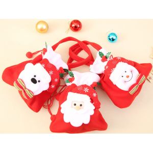 6 sachets cadeaux de bonbons de No&euml;l - 30 x 19 cm - 6 mod&egrave;les - Neuf