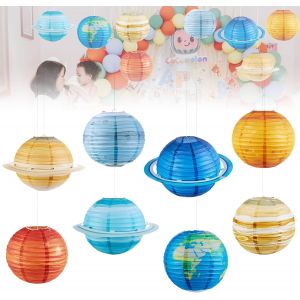 Lanterne Chinoise Boule Papier Planetes Systeme Solaire Enfant Decoration Lampe 30 Cm Planete Suspension Lanternes Abat Jour Boules &iquest;Suspendre Lampion pour Maison Anniversaire Espace F&ecirc;te (8 Pcs) - Neuf