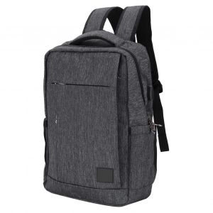 Sac a dos pour ordinateur portable OX PLOUGH, impermeable, en polyester, grande capacite, leger, de voyage, gris fonce - Neuf