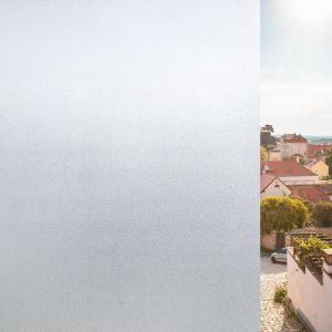 Dépoli De La Fenêtre Film - 44,5 X 300 Cm - Blanc Opaque En Verre Autocollant, Pas De Colle, Électrostatique, Le Contrôle Thermique, Amovible Décoratifs Film De Fenêtre De Salle De Séjour - Neuf