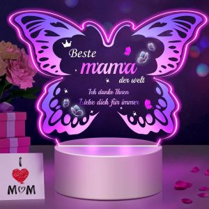 Papillon Cadeau De Noël Pour Maman,Cadeau D'anniversaire Pour Maman,Papillon Veilleuse Pour Maman,Cadeau D'anniversaire Pour Maman,Cadeau Pour Maman De La Part De Sa Fille Et De Son Fils - Neuf