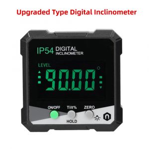 upgraded green Rapporteur de niveau num&eacute;rique 4*90 &deg;, inclinom&egrave;tre &agrave; Base magn&eacute;tique, jauge d'angle num&eacute;rique avec r&eacute;tro-&eacute;clairage, testeur de niveau, outils de mesure, nouveau ""Nipseyteko - Neuf