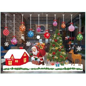 No&euml;l, d&eacute;coration de vitrine de No&euml;l, D&eacute;corations de Fen&ecirc;tre pour les Chr - Neuf