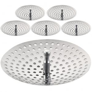 Lot de 6 cr&eacute;pines d'&eacute;vier en acier inoxydable pour filtres de vidange - Neuf