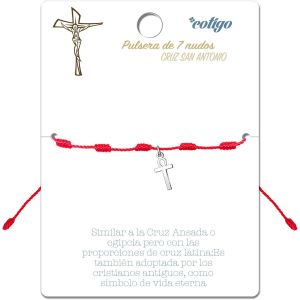 Kal-Bracelet 7 Noeuds Rouges Croix En Acier Inoxydable-Amulettes De La Chance Et Protection-Mauvais ?Il-Les Couples-L'amiti&eacute;-Bijoux R&eacute;glables-Bracelet Fil Rouge Femme-Homme - Neuf