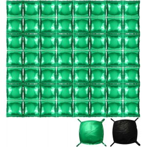 SJZG-56Pcs Ballons Muraux Carr&eacute;s En Aluminium &Agrave; Th&egrave;me Pixel, Toile De Fond Ballon Cubique Double Face Vert Et Noir Kit Tunnel D'Arche &Agrave; Th&egrave;me Jeu Pour D&eacute;corations De F&ecirc;te D'Anniversaire Photomaton - Neuf