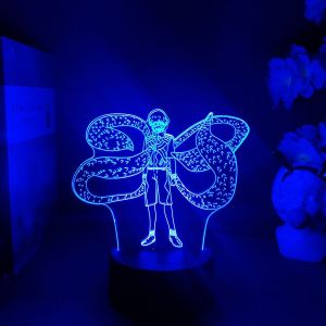 Lampe LED 3D &agrave; l'effigie de Kaneki Ken Tokyo Ghoul pour hommes, design Manga, id&eacute;al pour la chambre d'un enfant ou comme veilleuse - Neuf