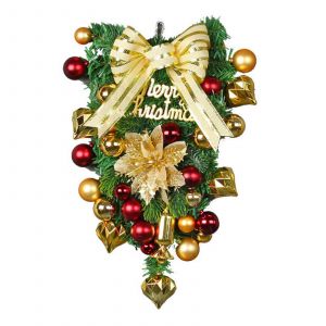 Vacances de no&euml;l, Couronne de fleurs Devant la Porte des D&eacute;corations de la Maison de Vacances maison de Ferme de D&eacute;coration pour la Maison, &Eacute;cole, Bureau Durable - Neuf