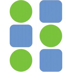 6 Pi&egrave;ces Ouverture de Bocaux Pads Antid&eacute;rapants en Caoutchouc, Ouvre-Bocaux Multifonction pour Personnes &Acirc;g&eacute;es et Mains Faibles, Dessous de Plat de Cuisine (Vert, Bleu) - 14x14 cm et 12,5x12,5 cm - Neuf