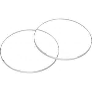 Kal-2pcs Verre De Montre En Cristal 25mm Dia 1.0mm Bord Biseauté Plat Rond Verre Ultra-Clair Visage De Montre Crystals Len Miroir De Cadran Pièces De Rechange Pour Réparation De Montre - Neuf